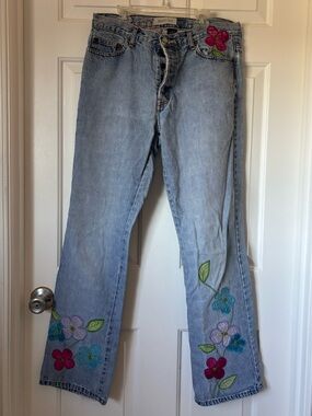 1999 Gap Floral Embroidered Jeans